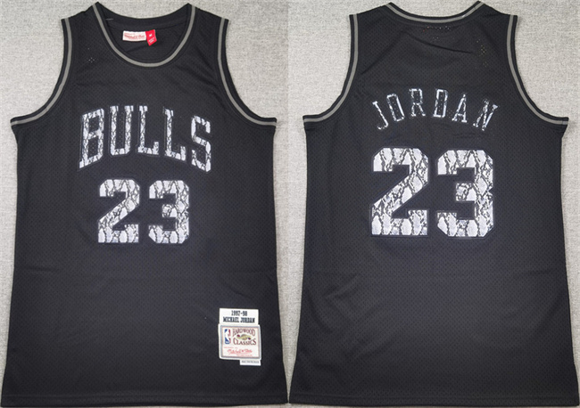Personalized Men’s Chicago Bulls #23 Michael Jordan Black 1997-98 Stitched Basketball Jersey