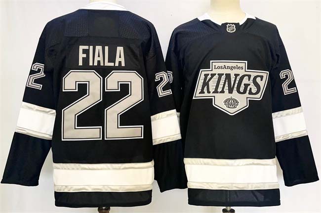 Personalized Men’s Los Angeles Kings #22 Kevin Fiala Black 2024-25 Home Stitched Hockey Jersey