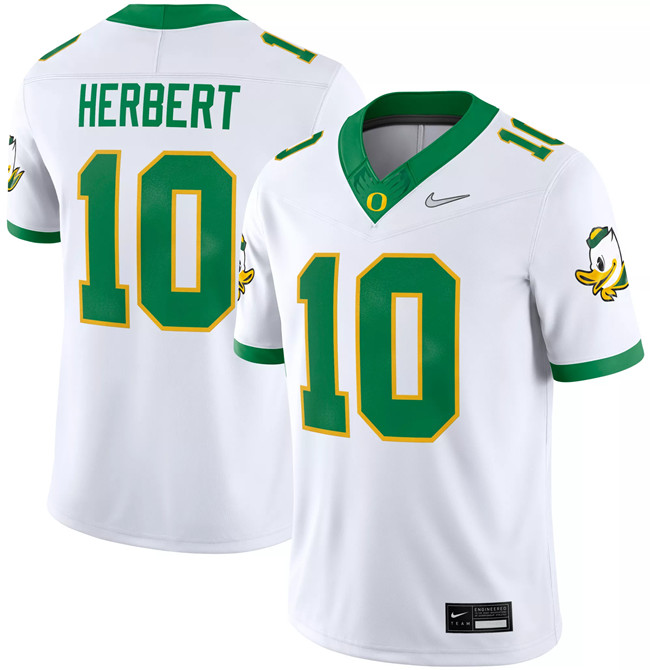 Personalized Men’s Oregon Ducks Active Player White Dri-FIT Stitched Football Jersey