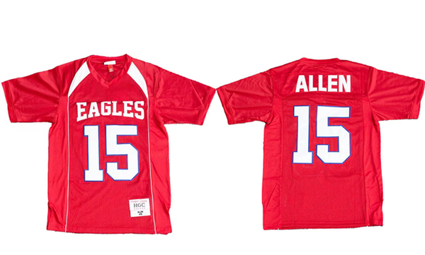 Personalized Men’s Eagles #15 Josh Allen Red High School Stitched Football Jersey