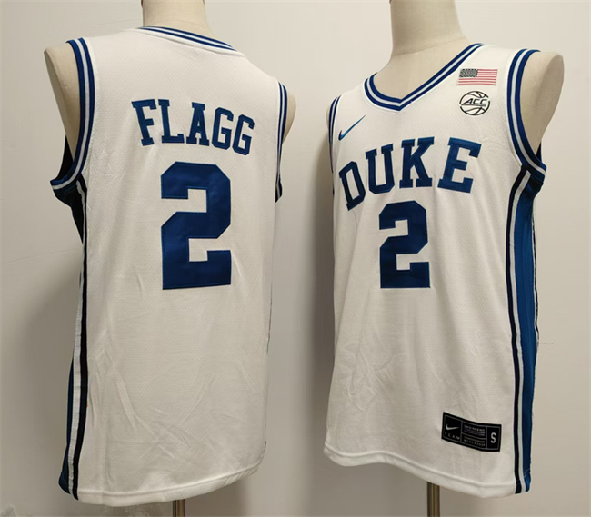 Personalized Men’s Duke Blue Devils #2 Cooper Flagg White 2024 Stitched Basketball Jersey