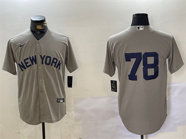 Personalized Men’s New York Yankees #78 Kellin Deglan Grey Cool Base Stitched Baseball Jersey