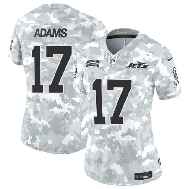 Personalized Women’s New York Jets #17 Davante Adams 2024 F.U.S.E Arctic Camo Salute To Service Limited Stitched Jersey(Run Small)