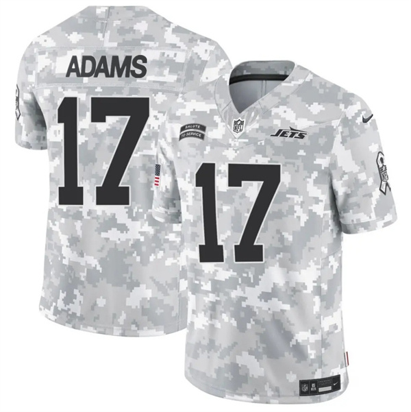 Personalized Men’s New York Jets #17 Davante Adams 2024 F.U.S.E Arctic Camo Salute To Service Limited Stitched Football Jersey