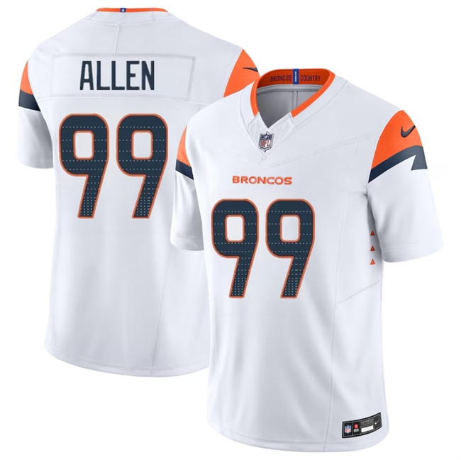 Personalized Men’s Denver Broncos #99 Zach Allen White 2024 F.U.S.E. Limited Stitched Football Jersey