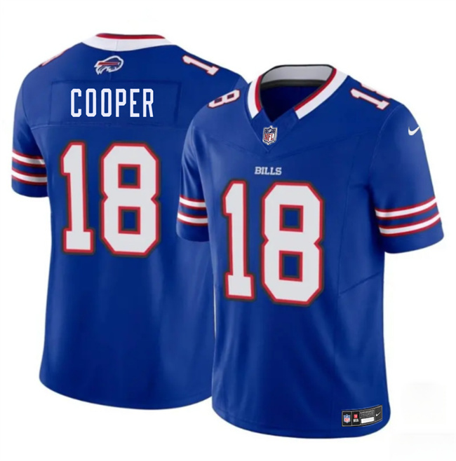 Personalized Men’s Buffalo Bills #18 Amari Cooper Royal 2024 F.U.S.E. Untouchable Limited Stitched Football Jersey