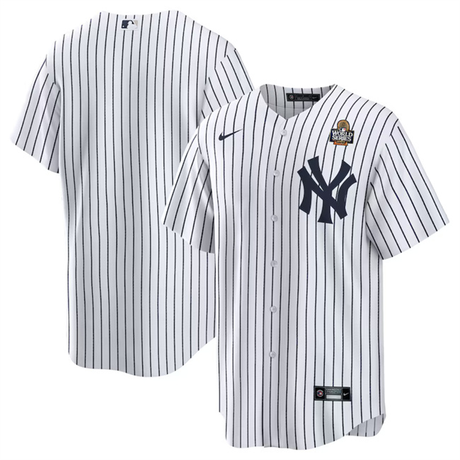 Personalized Men’s New York Yankees Blank White 2024 World Series Cool Base Stitched Baseball Jersey