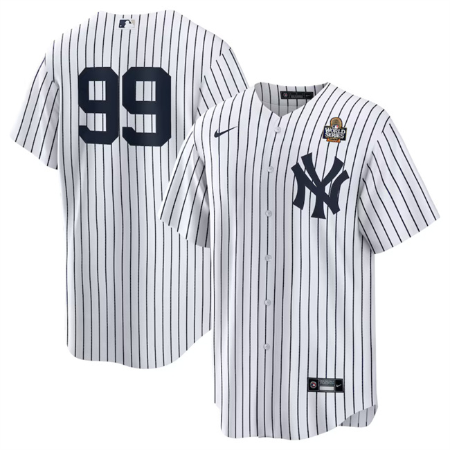 Personalized Men’s New York Yankees #99 Aaron Judge White 2024 World Series Cool Base Stitched Baseball Jersey