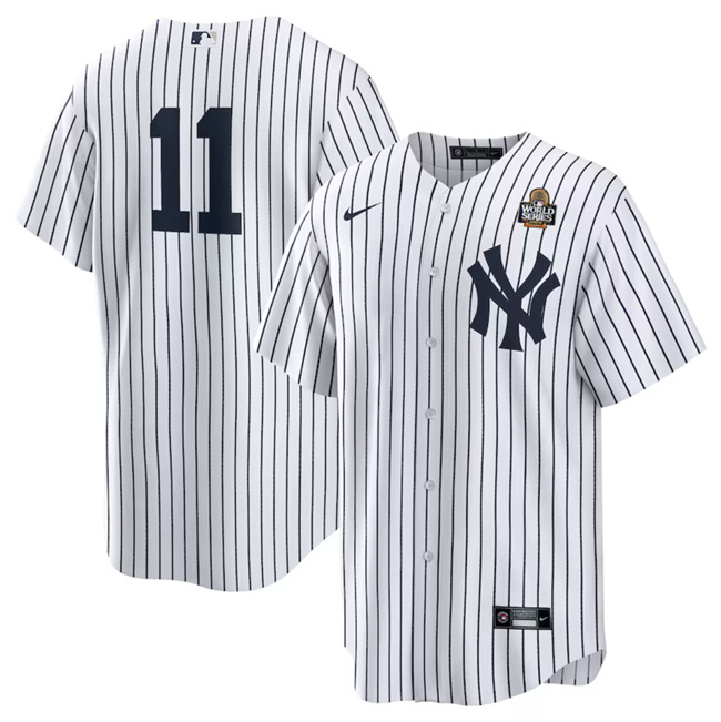 Personalized Men’s New York Yankees #11 Anthony Volpe White 2024 World Series Cool Base Stitched Baseball Jersey
