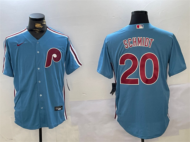 Personalized Men’s Philadelphia Phillies #20 Mike Schmidt Blue Cool Base Stitched Jersey