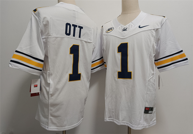 Personalized Men’s California Golden Bears #1 Jaydn Ott White F.U.S.E. Stitched Football Jersey