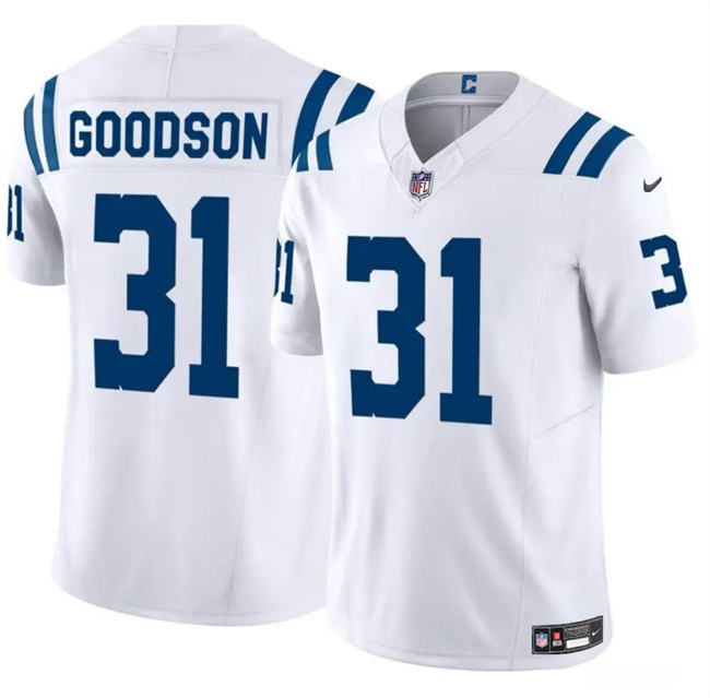 Personalized Men’s Indianapolis Colts #31 Tyler Goodson White 2024 F.U.S.E. Limited Stitched Football Jersey