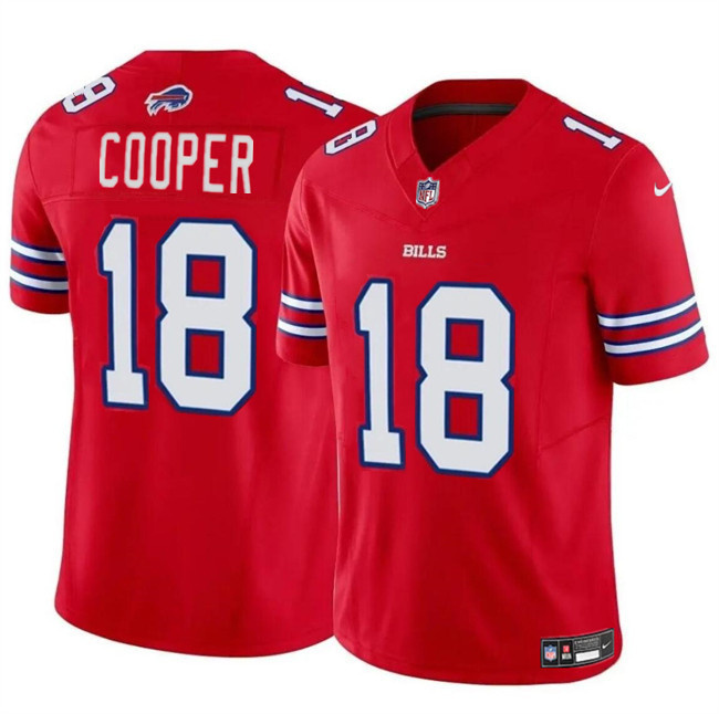 Personalized Men’s Buffalo Bills #18 Amari Cooper Red 2024 F.U.S.E. Untouchable Limited Stitched Football Jersey