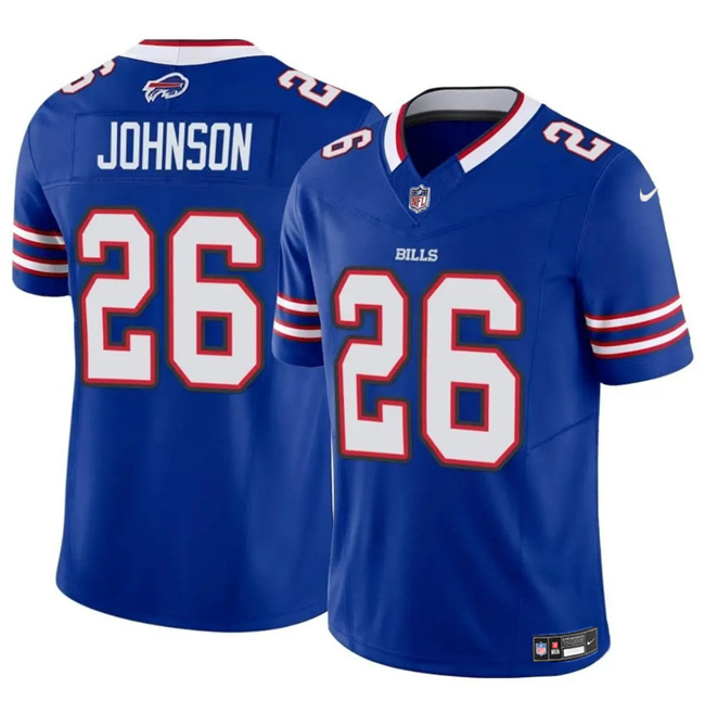 Personalized Men’s Buffalo Bills #26 Ty Johnson Royal 2024 F.U.S.E. Untouchable Limited Stitched Football Jersey