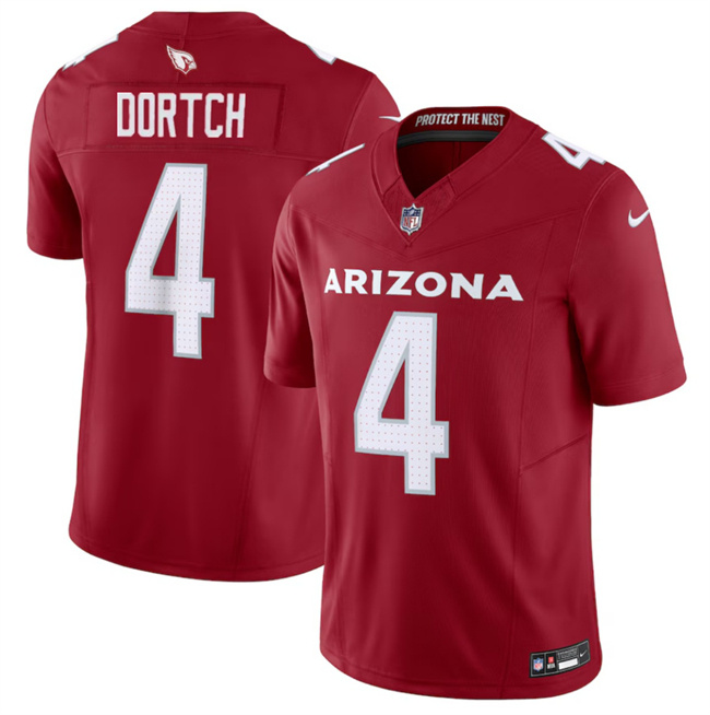 Personalized Men’s Arizona Cardinals #4 Greg Dortch Red 2024 F.U.S.E. Untouchable Limited Stitched Football Jersey