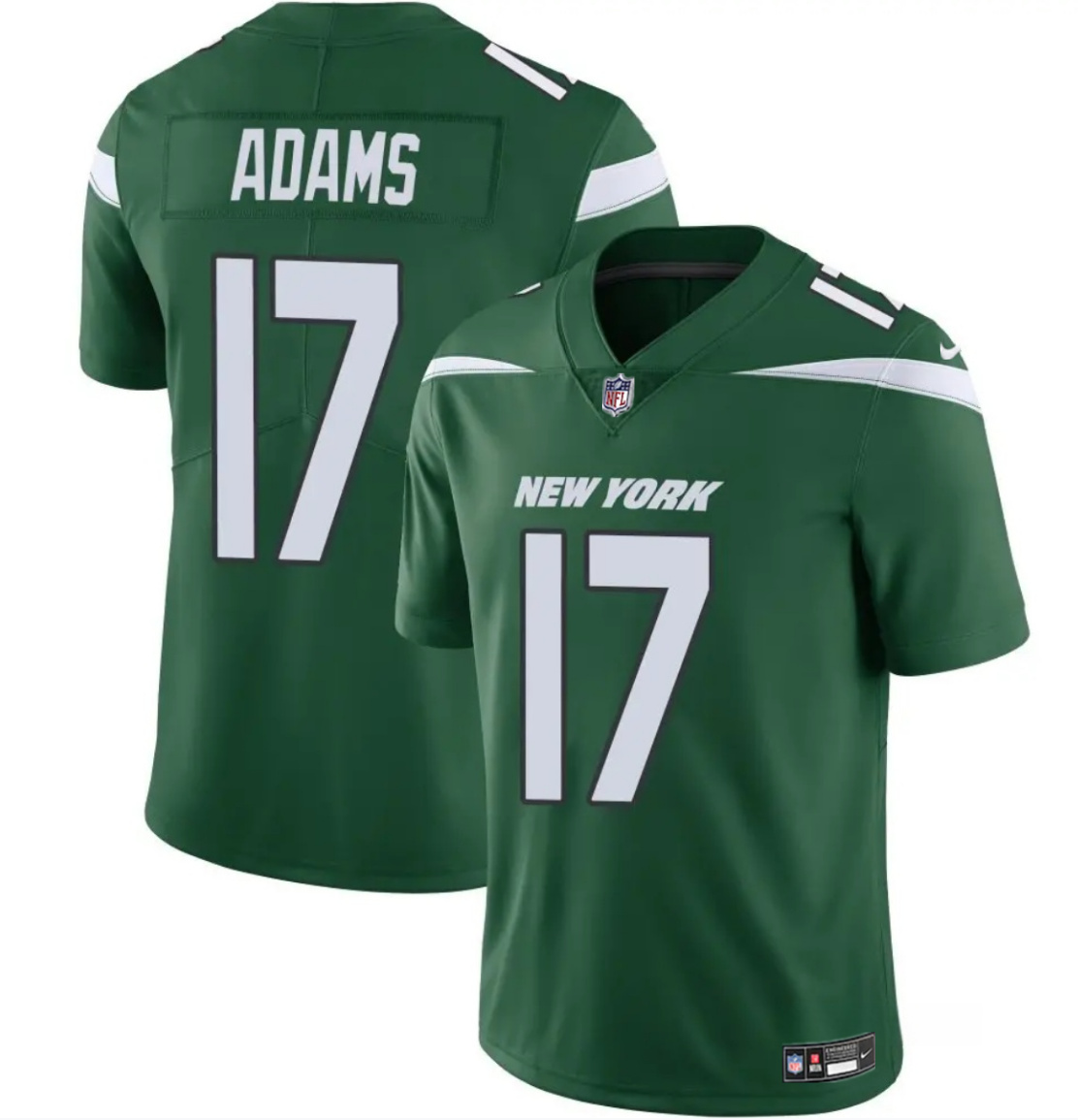 Personalized Men’s New York Jets #17 Davante Adams Green 2024 Untouchable Limited Stitched Jersey