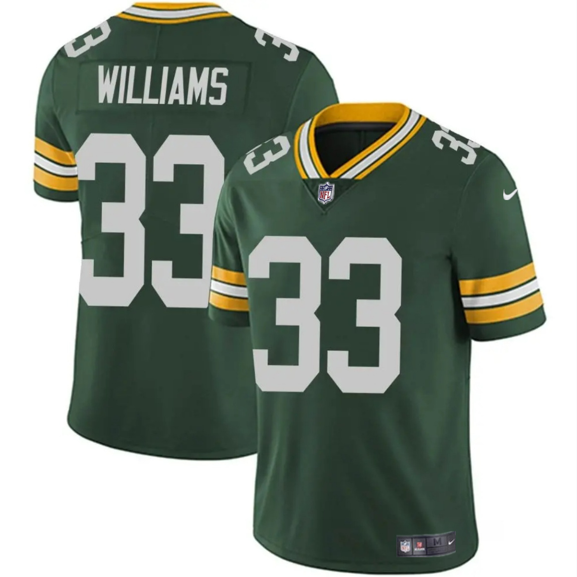 Personalized Men’s Green Bay Packers #33 Evan Williams Green Untouchable Limited Stitched Jersey