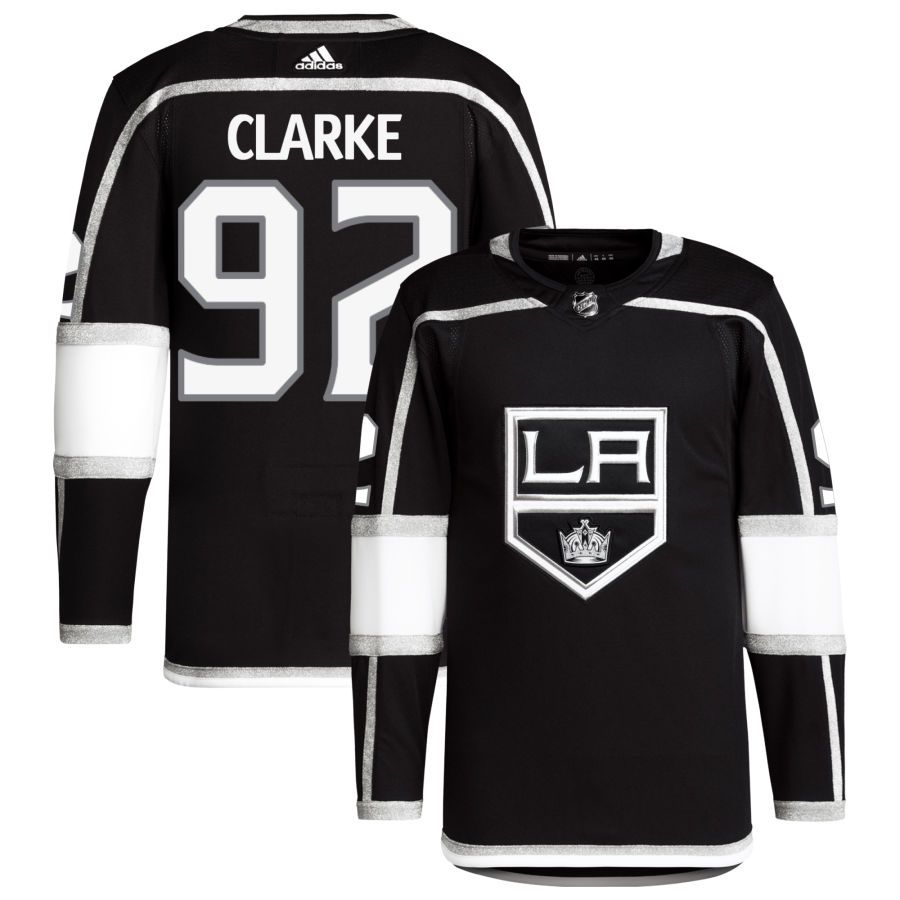 Personalized Men’s Los Angeles Kings #92 Brandt Clarke Black Home Authentic Stitched Hockey Jersey