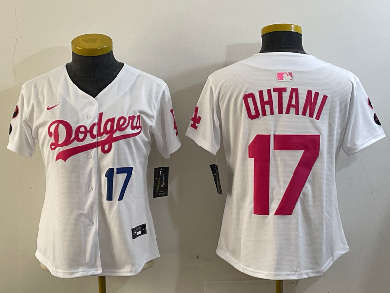 Personalized Women’s Los Angeles Dodgers #17 Miguel Vargas White Cool Base Stitched Baseball Jerseys