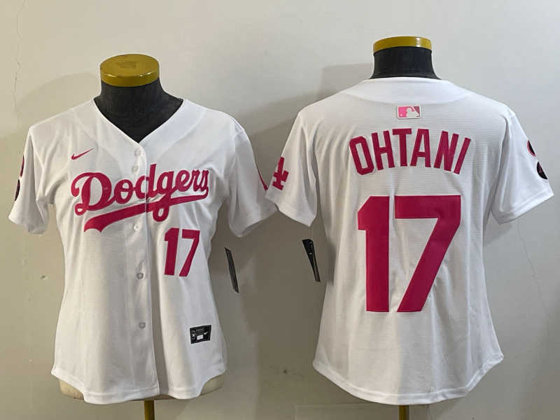Personalized Women’s Los Angeles Dodgers #17 Miguel Vargas White Cool Base Stitched Baseball Jerseys