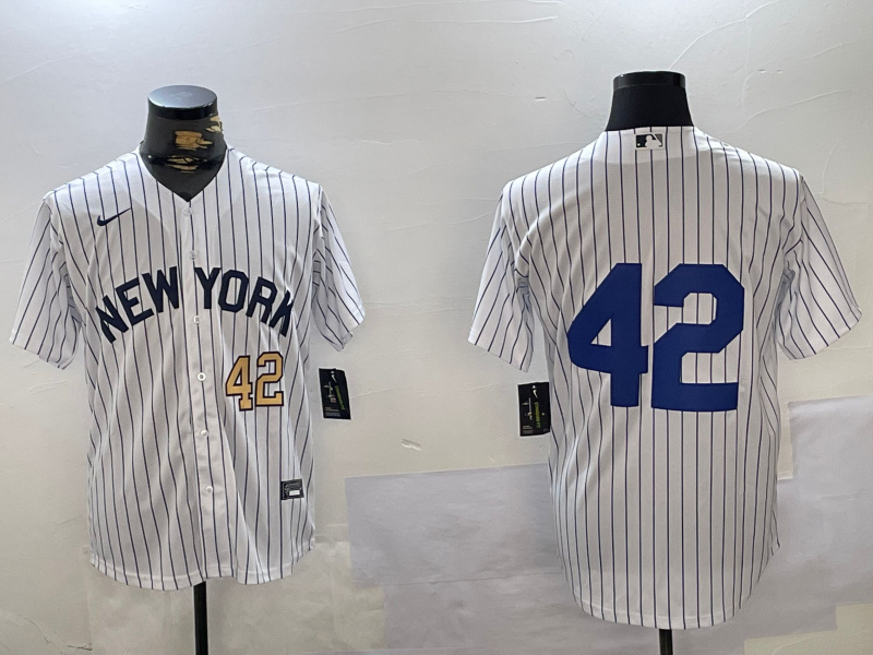 Personalized Men’s New York Yankees #42 Jackie Robinson White Cool Base Stitched Jerseys