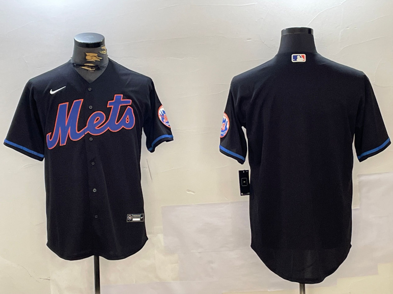 Personalized Men’s New York Mets Team Big Logo Graphite 2024 City Connect Limited Stitched Baseball Jersey