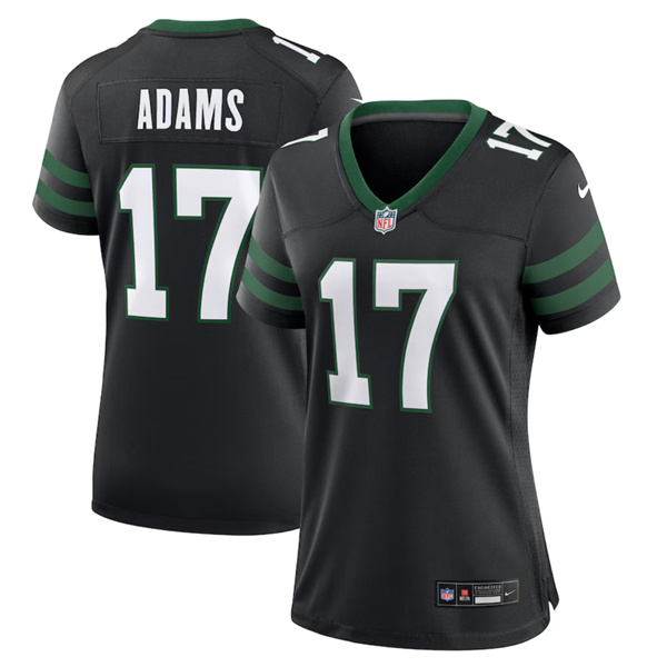 Personalized Women’s New York Jets #17 Davante Adams Black Stitched Jersey(Run Small)