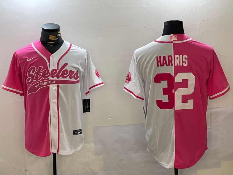Personalized Men’s Pittsburgh Steelers #32 Franco Harris 2024 Arctic Red White Salute To Service Stitched Baseball Jersey