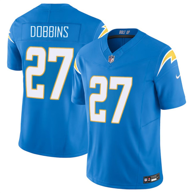 Personalized Men’s Los Angeles Chargers #27 J.K. Dobbins Blue 2024 F.U.S.E Limited Stitched Football Jersey