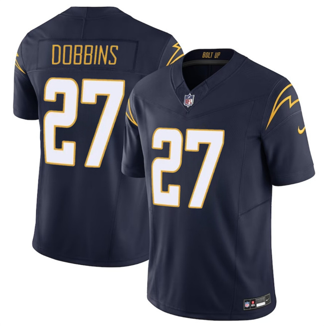 Personalized Men’s Los Angeles Chargers #27 J.K. Dobbins Navy 2024 F.U.S.E Limited Stitched Football Jersey