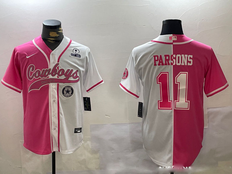 Personalized Men’s Dallas Cowboys #11 Micah Parsons 2024 Arctic white red Stitched Baseball Jerseys