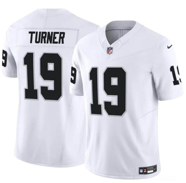 Personalized Men’s Las Vegas Raiders #19 DJ Turner White F.U.S.E Stitched Football Jersey