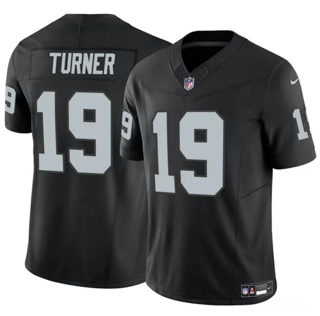 Personalized Men’s Las Vegas Raiders #19 DJ Turner Black 2024 F.U.S.E Stitched Football Jersey