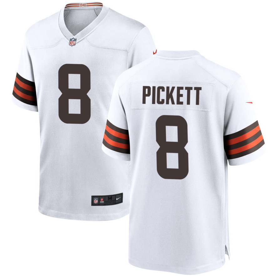 Personalized Men’s Cleveland Browns #8 Kenny Pickett White Game Jersey