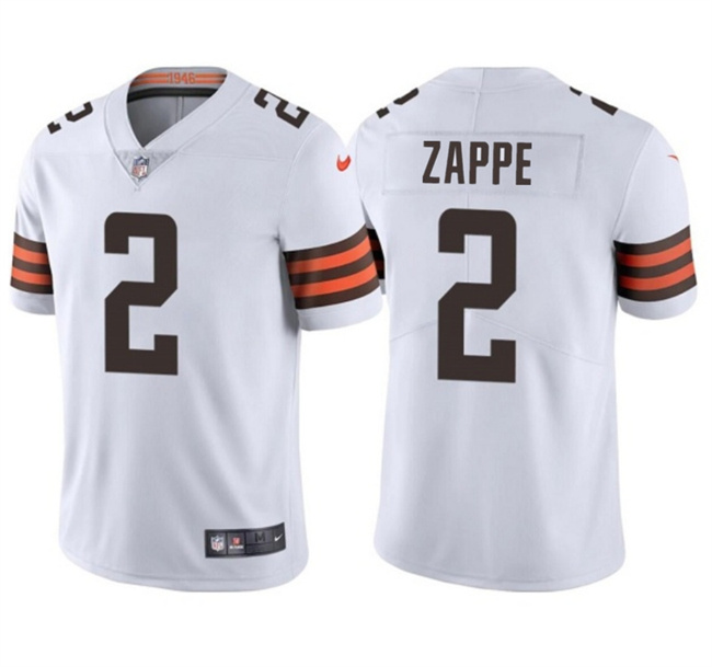 Personalized Men’s Cleveland Browns #2 Bailey Zappe White Limited Stitched Football Jersey