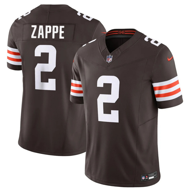 Personalized Men’s Cleveland Browns #2 Bailey Zappe Brown 2024 F.U.S.E. Limited Stitched Football Jersey