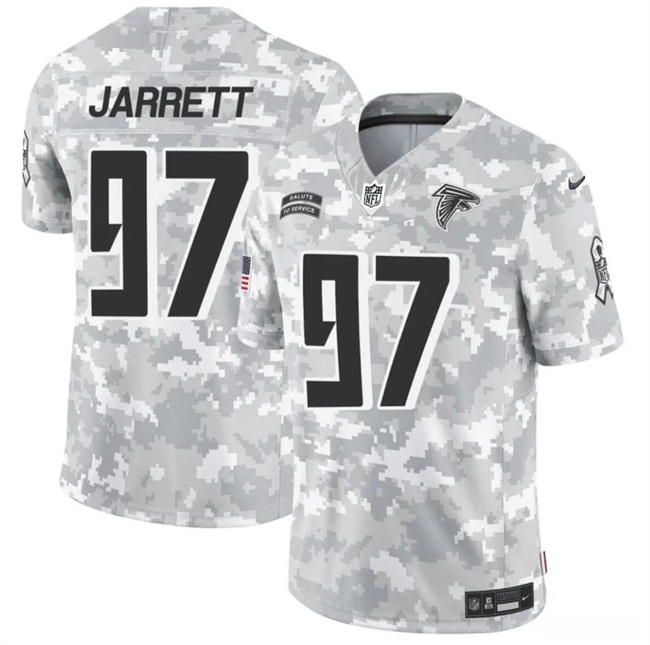 Personalized Men’s Atlanta Falcons #97 Grady Jarrett 2024 F.U.S.E Arctic Camo Salute To Service Limited Stitched Football Jersey