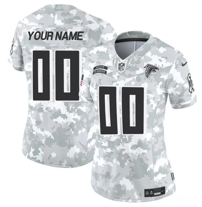 Personalized Women’s Atlanta Falcons Active Player 2024 F.U.S.E Arctic Camo Salute To Service Limited Stitched Football Jersey(Run Small)