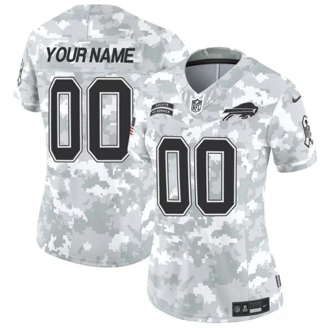 Personalized Women’s Buffalo Bills Active Player 2024 F.U.S.E Arctic Camo Salute To Service Limited Stitched Football Jersey(Run Small)