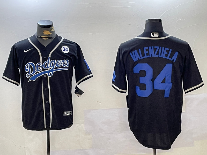 Personalized Men’s Los Angeles Dodgers #34 Toro Valenzuela Black 2024 World Series Cool Base Stitched Baseball Jerseys