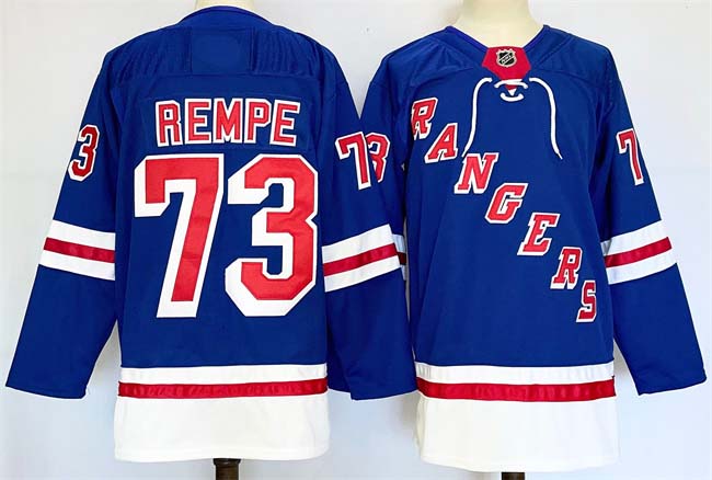 Personalized Men’s New York Rangers #73 Matt Rempe Royal 2024-25 Home With A Patch Stitched Hockey Jersey