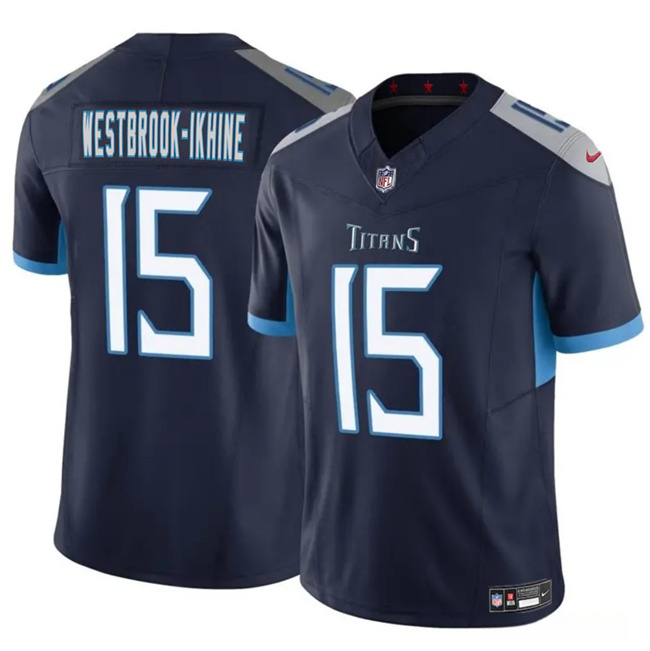 Personalized Men’s Tennessee Titans #15 Nick Westbrook-Ikhine Navy 2024 F.U.S.E. Limited Stitched Football Jersey