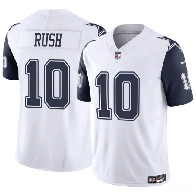 Personalized Men’s Dallas Cowboys #10 Cooper Rush White 2023 F.U.S.E Untouchable Limited Stitched Football Jerseys