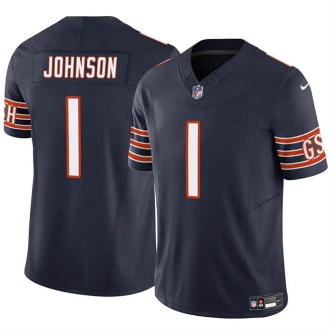 Personalized Men’s Chicago Bears #1 Jaylon Johnson Navy 2024 F.U.S.E. Stitched Football Jersey