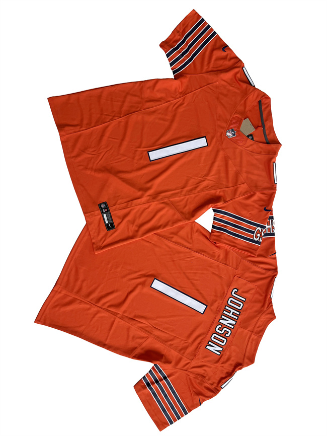 Personalized Men’s Chicago Bears #1 Jaylon Johnson Orange 2024 F.U.S.E. Stitched Football Jersey
