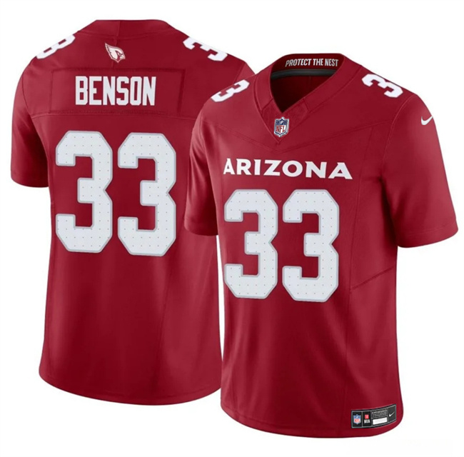 Personalized Men’s Arizona Cardinals #33 Trey Benson Red 2024 F.U.S.E. Untouchable Limited Stitched