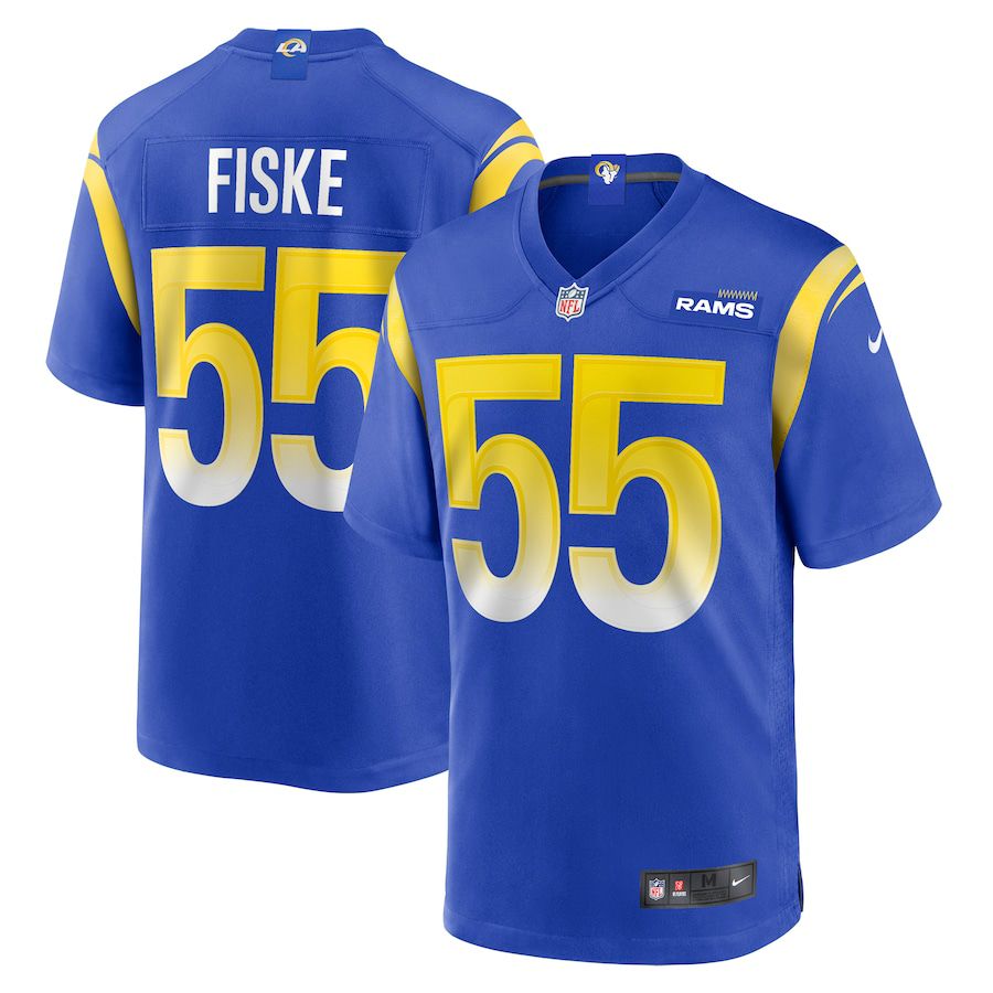 Personalized Men’s Los Angeles Rams #55 Braden fiske Blue untouchable limited Jersey