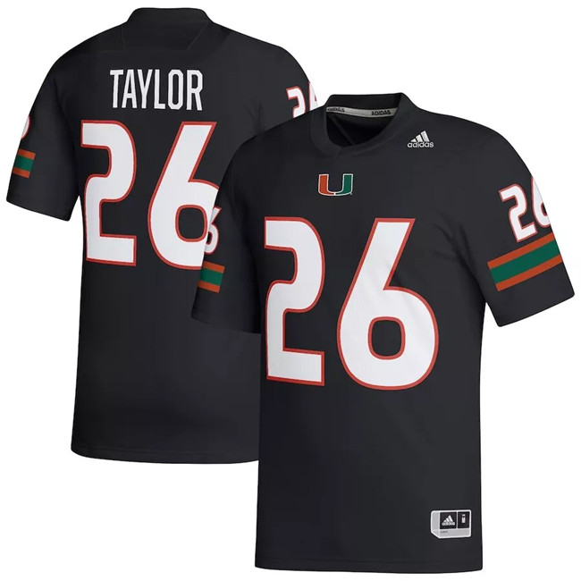Personalized Men’s Miami Hurricanes #26 Sean Taylor Black Stitched Football Jersey