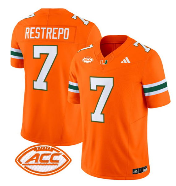 Personalized Men’s Miami Hurricanes #7 Xavier Restrepo Orange F.U.S.E. Stitched Jerseys