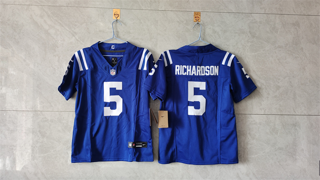 Personalized Women’s Indianapolis Colts #5 Anthony Richardson Blue 2024 F.U.S.E. Stitched Jersey(Run Small)